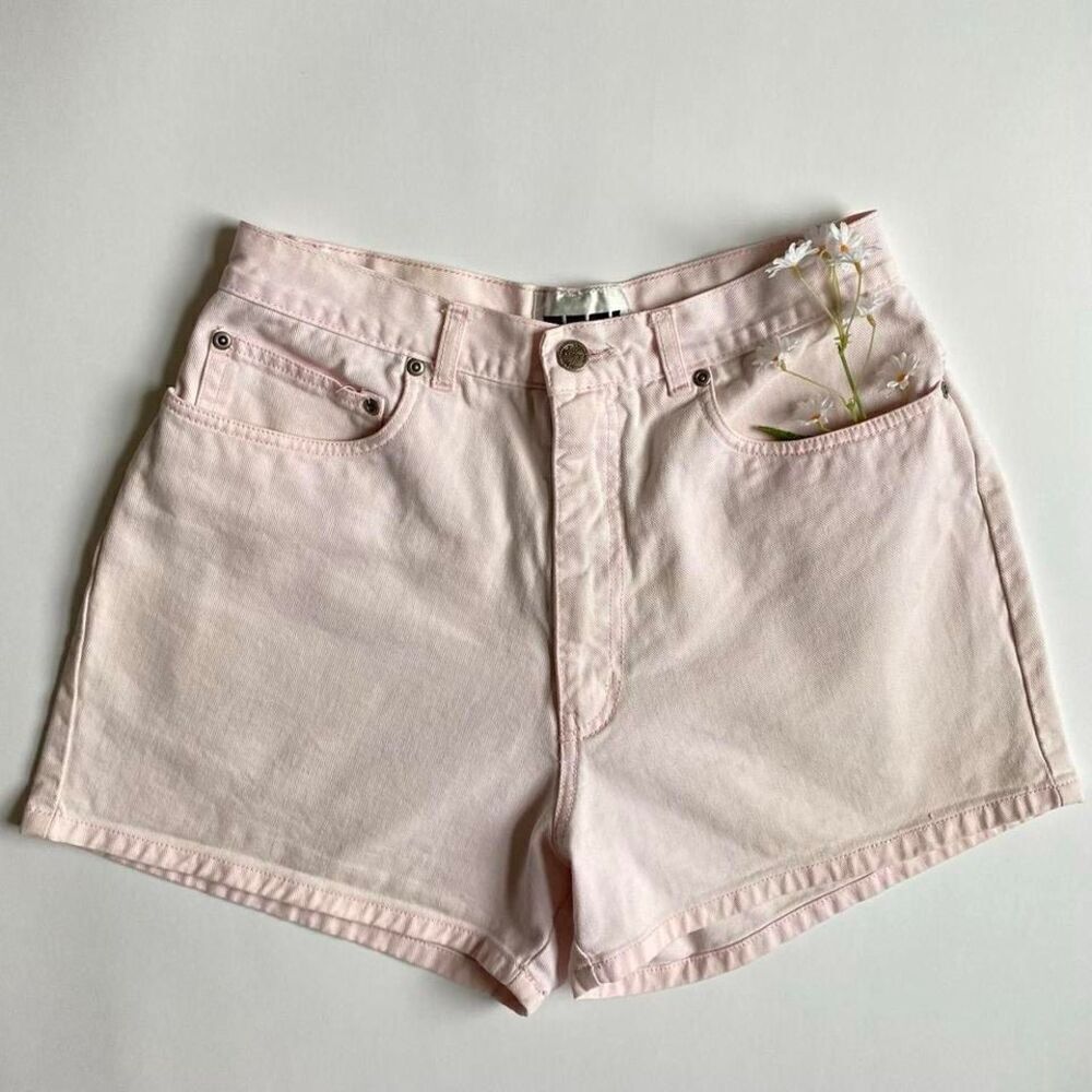 Vintage pale pink denim shorts
